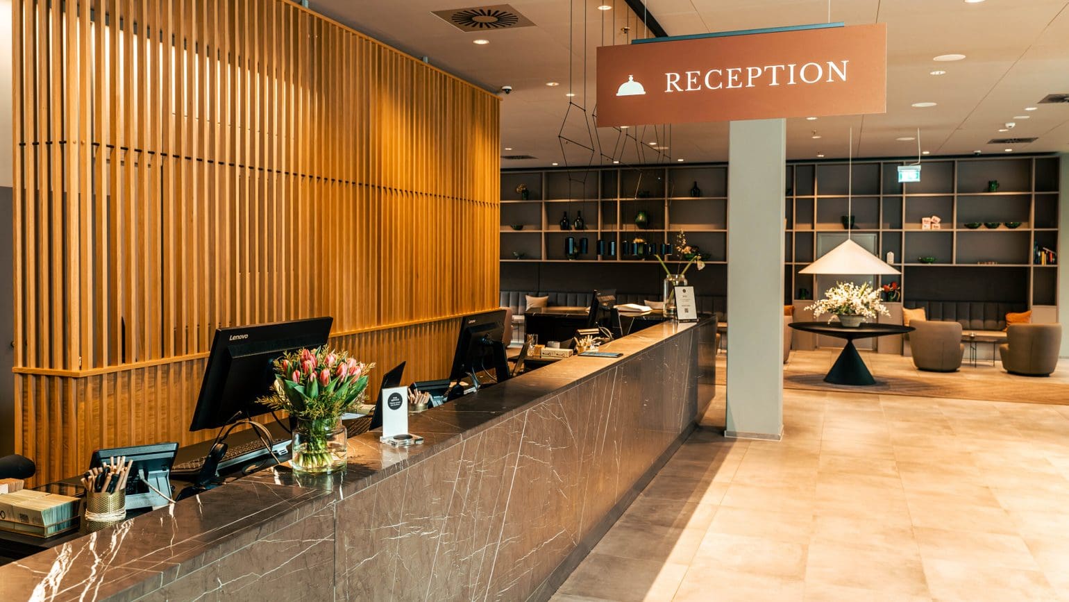 picture of an empty reception desk