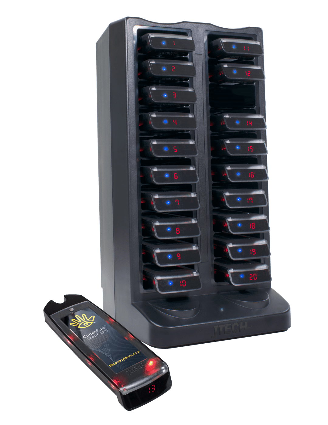 JTECH Commpass pager, calling system, waiter call, restaurant