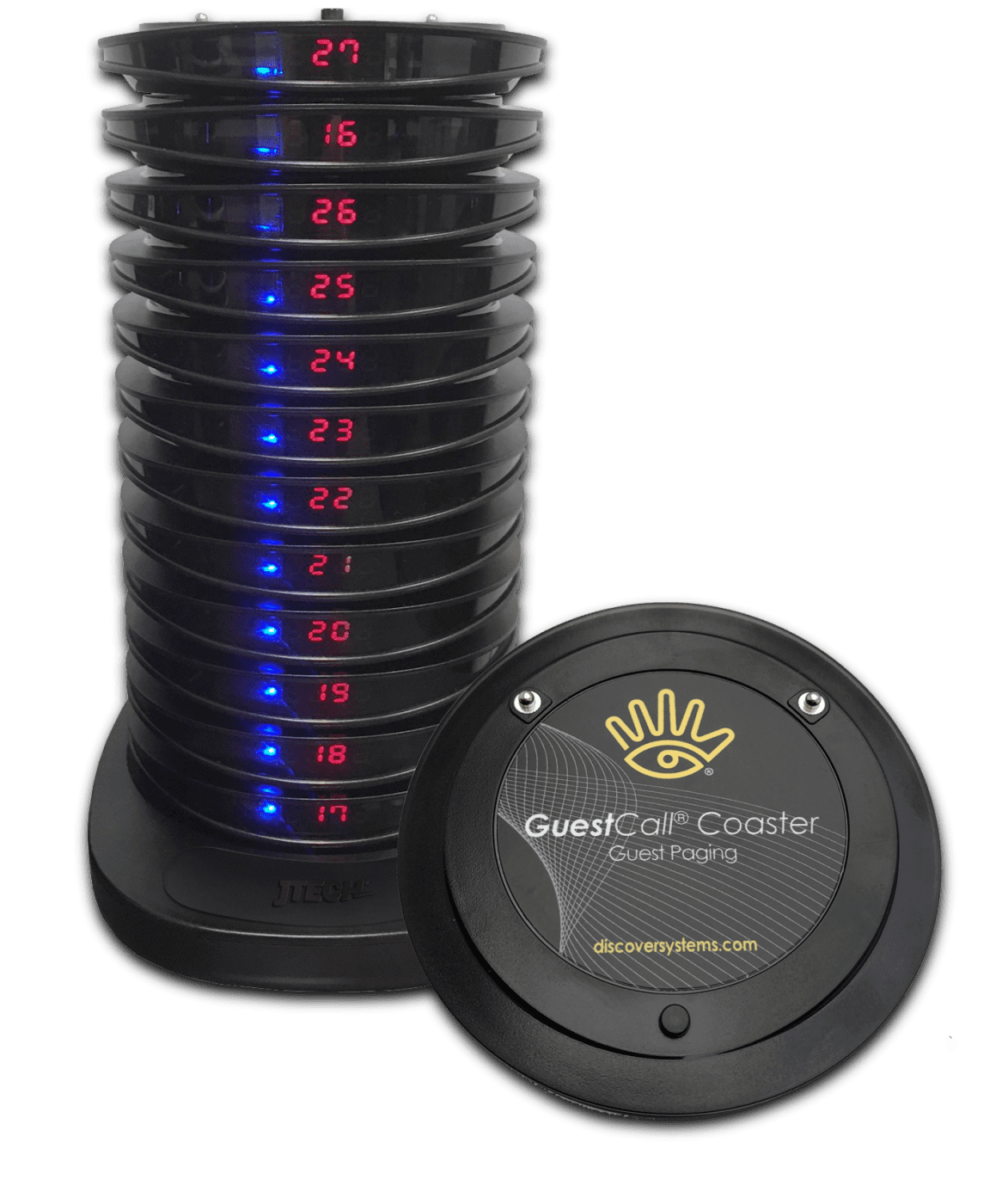 JTECH GuestCall Coaster, calling system